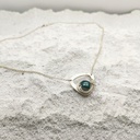 Zilver en glas - Uniek stuk - Hanger - Natuurinspiratie - M