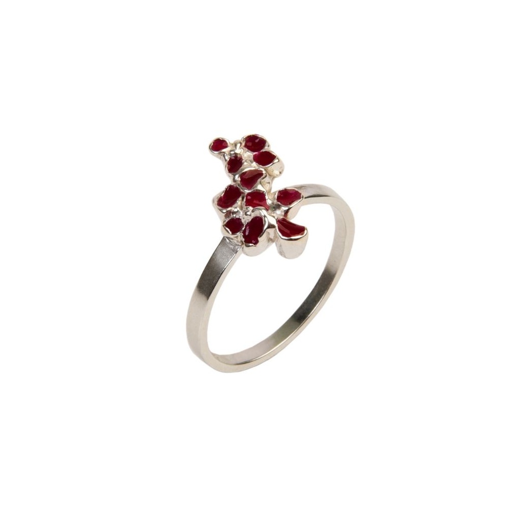 Plezier - Ring L - Ring met ontwikkelde motieven aan de vinger