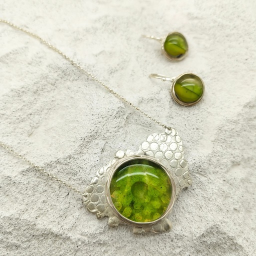 [EAV.OO8.3] Verre et argent - Pièces uniques - Parure - Voyage dans la nature 3