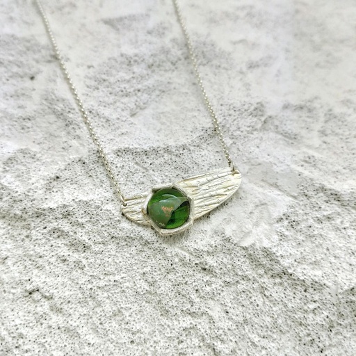 [EAV.003.4] Verre et argent - Pièce unique - Pendentif - Inspiration nature